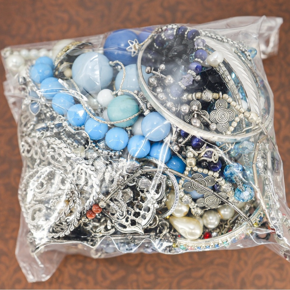 Mystery lot of jewelry 1.5 lbs assortment grabbag #4 vintage to now ALL WEARABLE